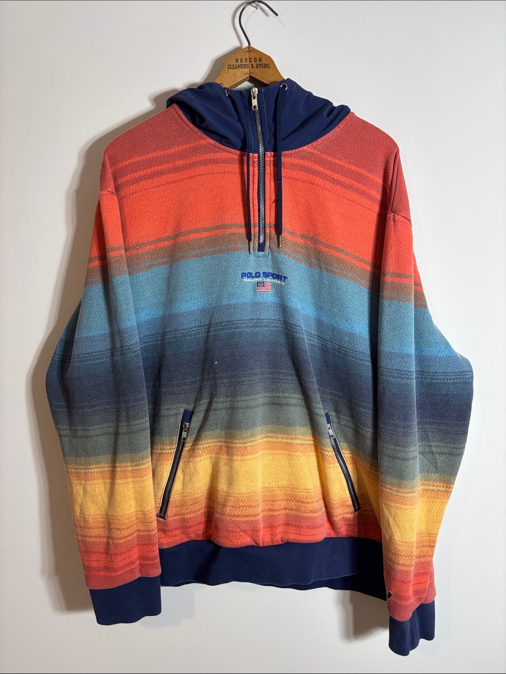 Polo Sport Ralph Lauren Ombré-Stripe Fleece Hoodie XXL